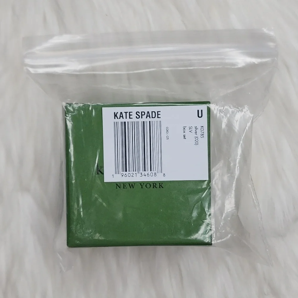Kate Spade Spot The Spade Box Set of 2 Slider Bracelets Silver / Clear - Picture 6 of 16
